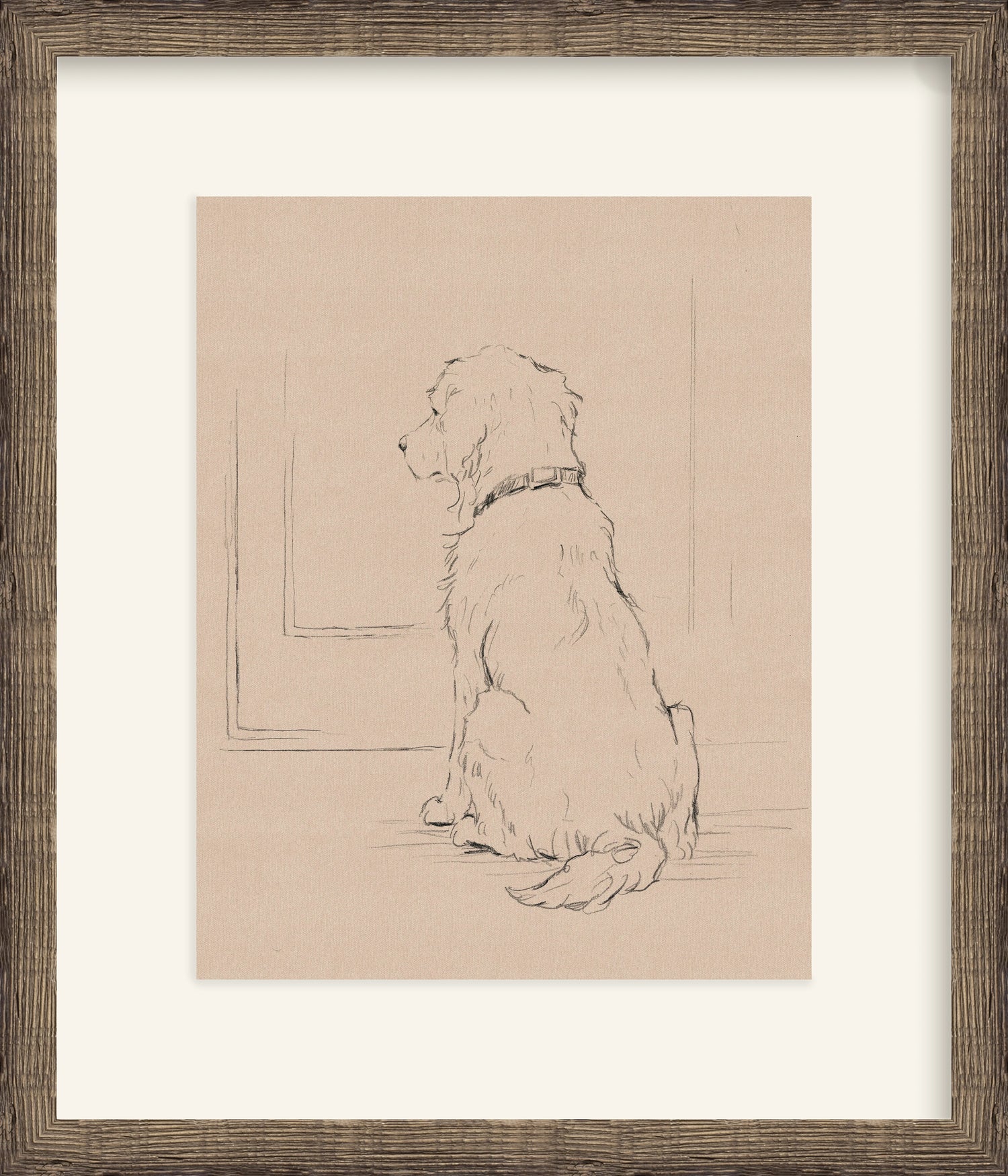 Framed - Driftwood Oak & Mat / 18.25 x 21.25