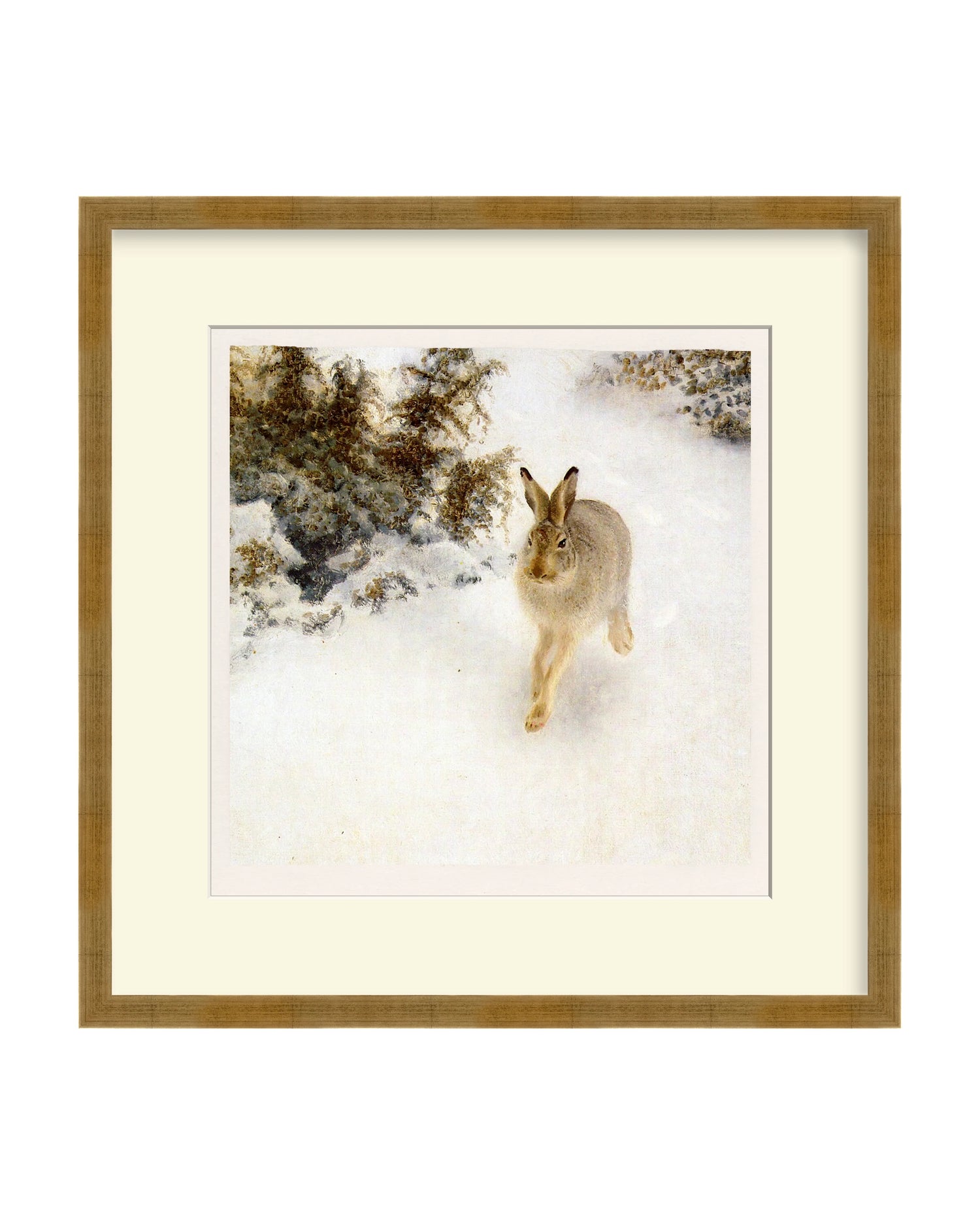Framed - Vintage Gold - Off-White Mat / 21.75 x 22 / Rag