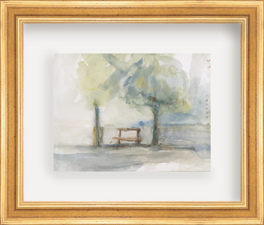 The Empty Bench - Custom Framed Print with Mat