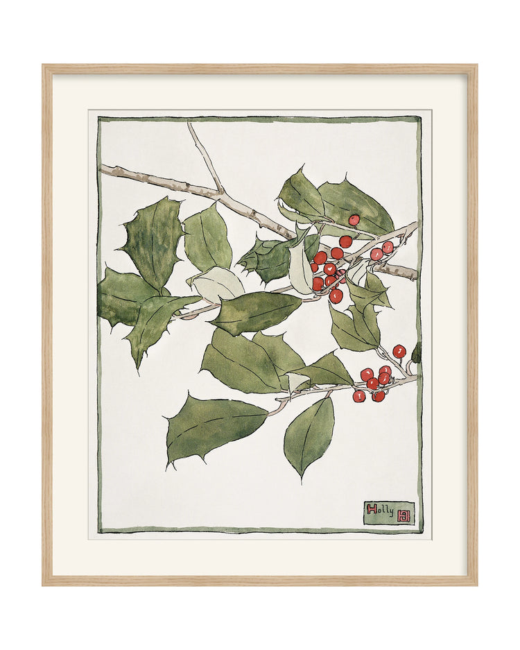 Framed - Matte Oak - Rag - Warm White Mat / 25.5 x 30.5