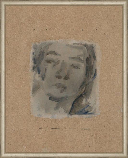 Framed Bemused. Frame: Traditional Silver. Paper: Rag Paper. Art Size: 20x16. Final Size: 21'' X 17''