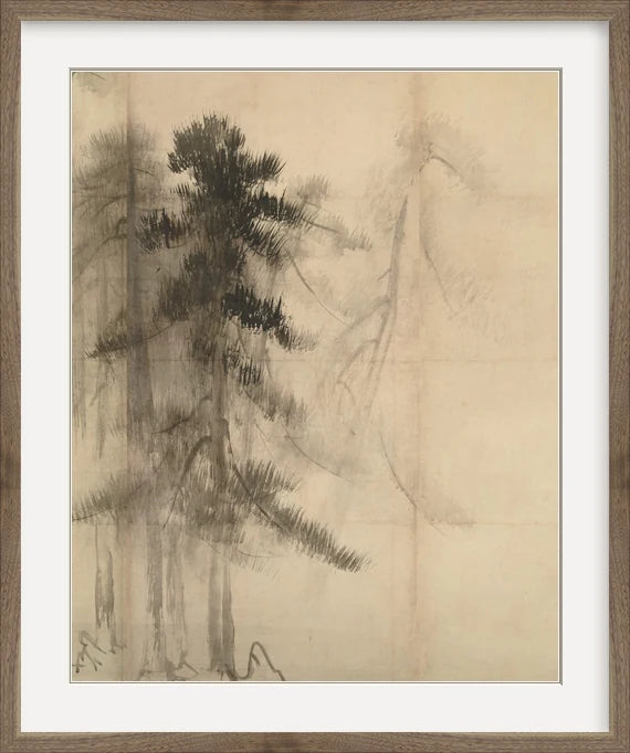Pine Trees II - Custom Framed Print with Mat