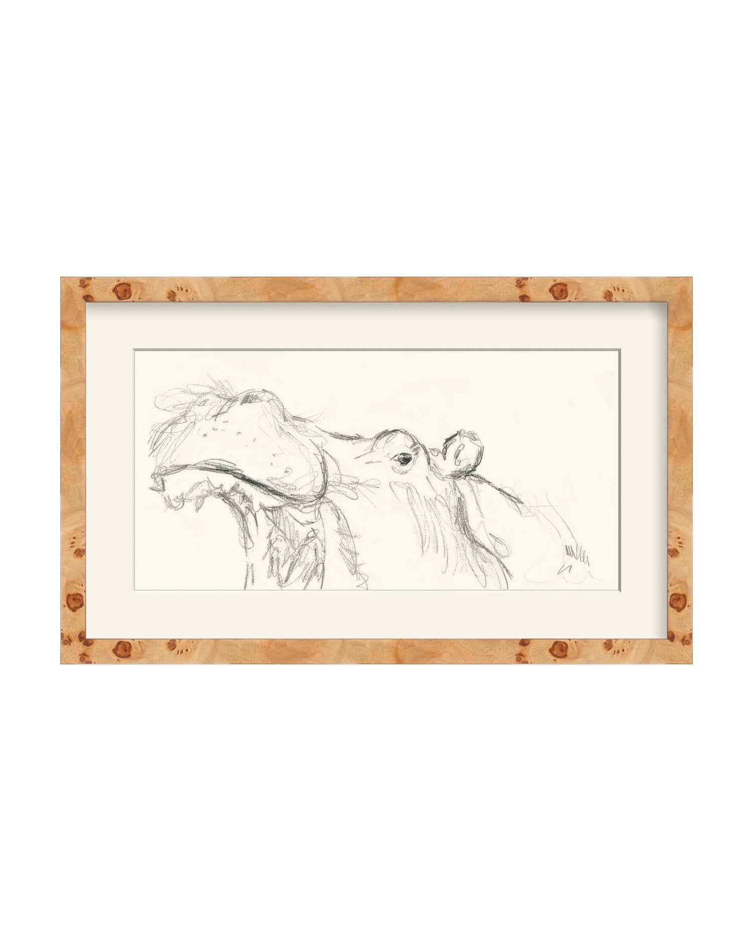 Framed - Natural Burlwood - Rag - Warm White Mat / 20.75 x 12.75