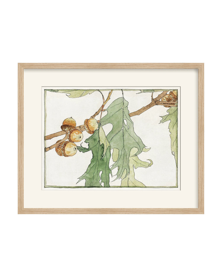 Framed - Matte Oak - Rag - Warm White Mat / 21.5 x 17.5