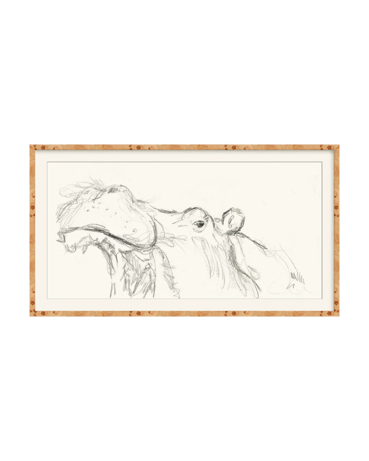 Framed - Natural Burlwood - Rag - Warm White Mat / 40.75 x 22.75