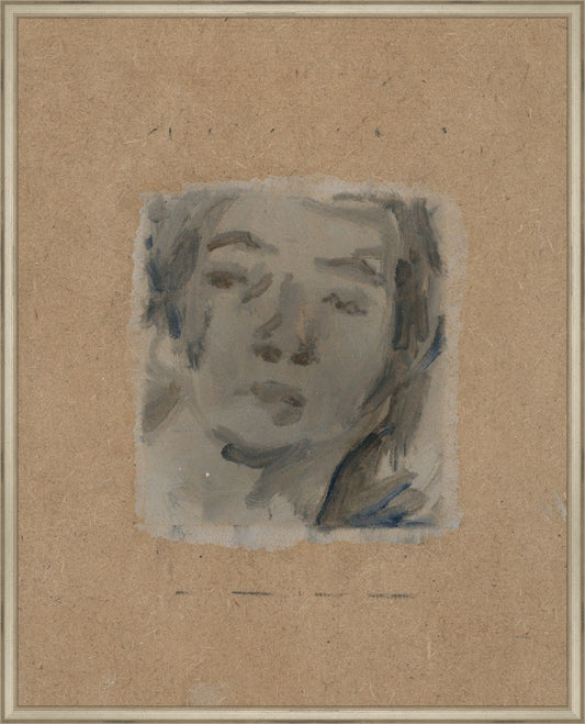 Framed Bemused. Frame: Traditional Silver. Paper: Rag Paper. Art Size: 30x24. Final Size: 31'' X 25''