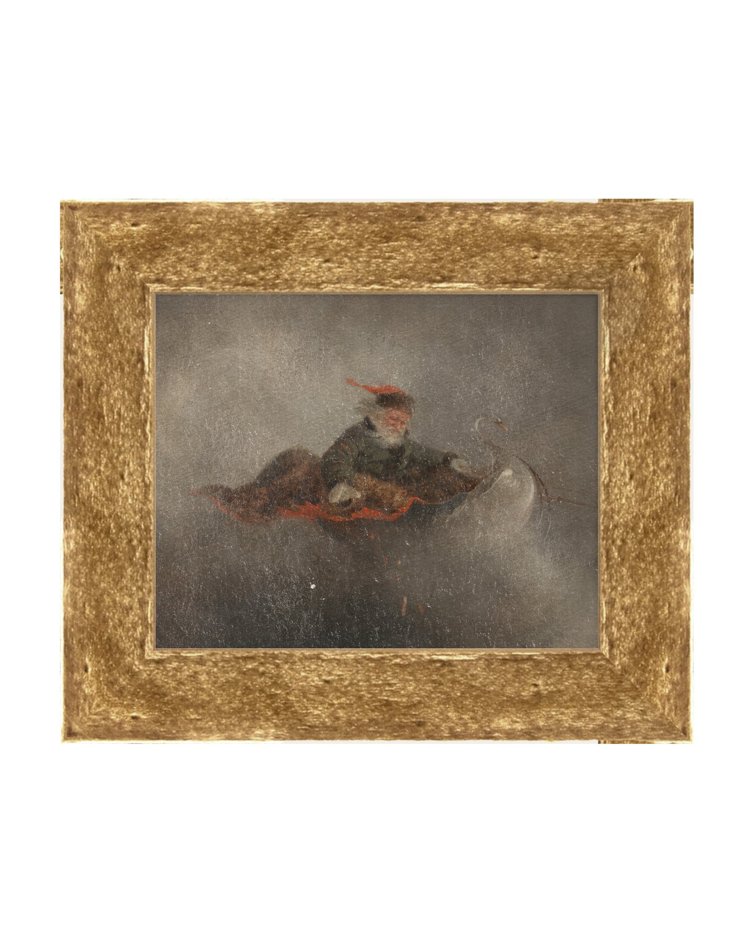 Framed - Tuscan Aged Gold - No Mounting / 7 x 6 / Stretched Canvas