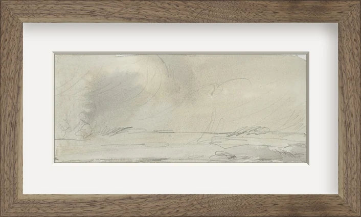 Watercolor Landscape Study II - Custom Framed Print with Mat