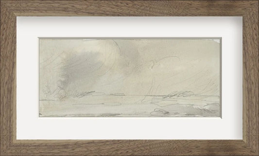Watercolor Landscape Study II - Custom Framed Print with Mat