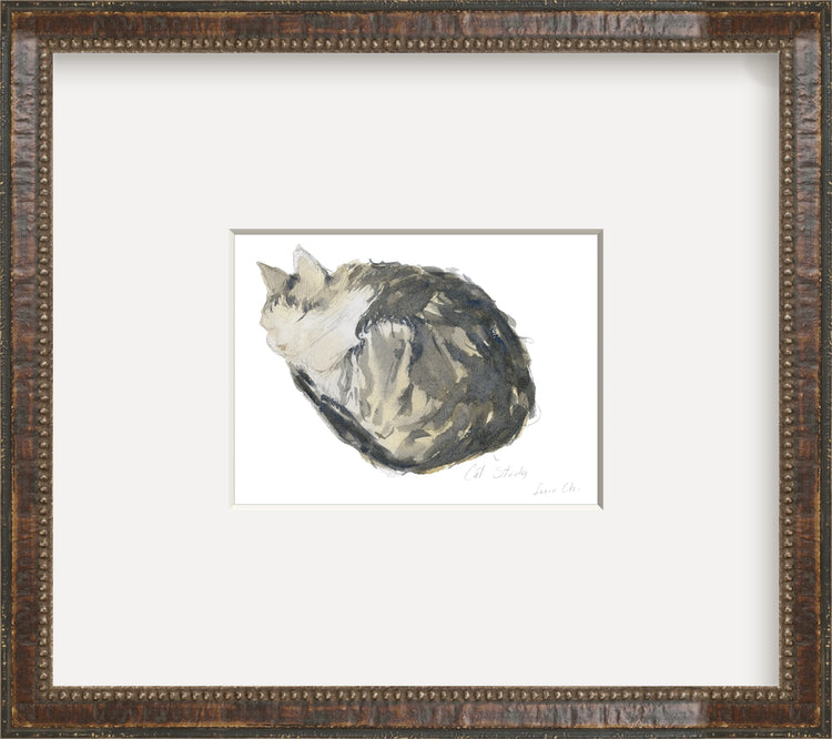 Framed - Aged Tortoise Beaded & Mat / 11.83 x 10.5