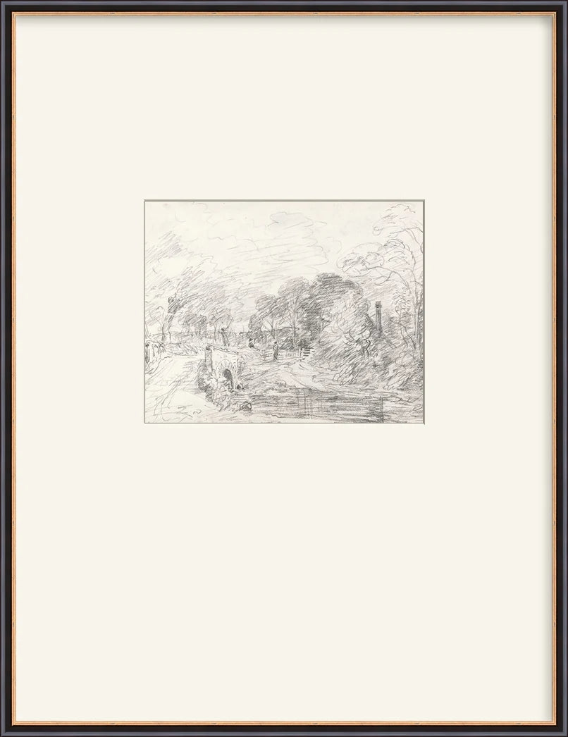 Promenade Drawing I - Custom Framed Print with Mat