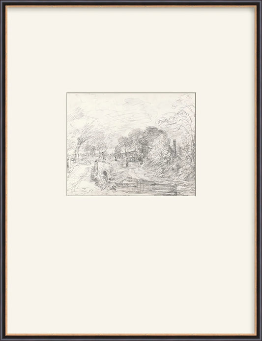 Promenade Drawing I - Custom Framed Print with Mat