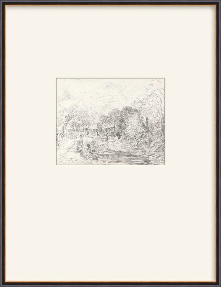 Promenade Drawing I - Custom Framed Print with Mat