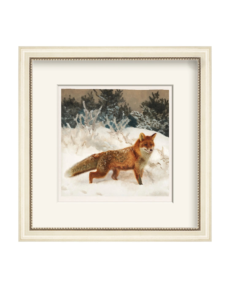 Framed - Antique Ivory - Warm White Mat / 12.13 x 12.25 / Rag