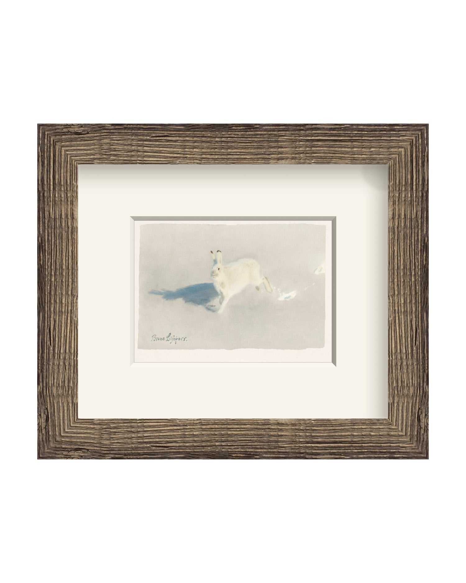 Framed - Driftwood Oak - Warm White Mat / 11.25 x 9.63 / Rag