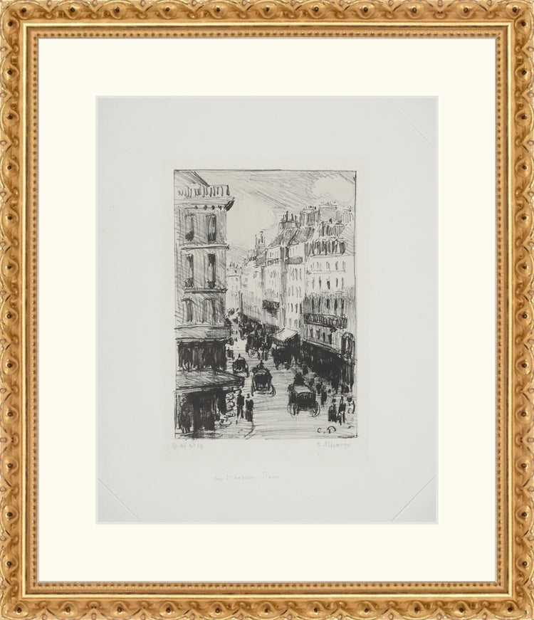 Framed Paris Streets. Frame: French Ornate Gold. Paper: Hahnemuhle Paper. Art Size: 10x8. Final Size: 14'' X 12''