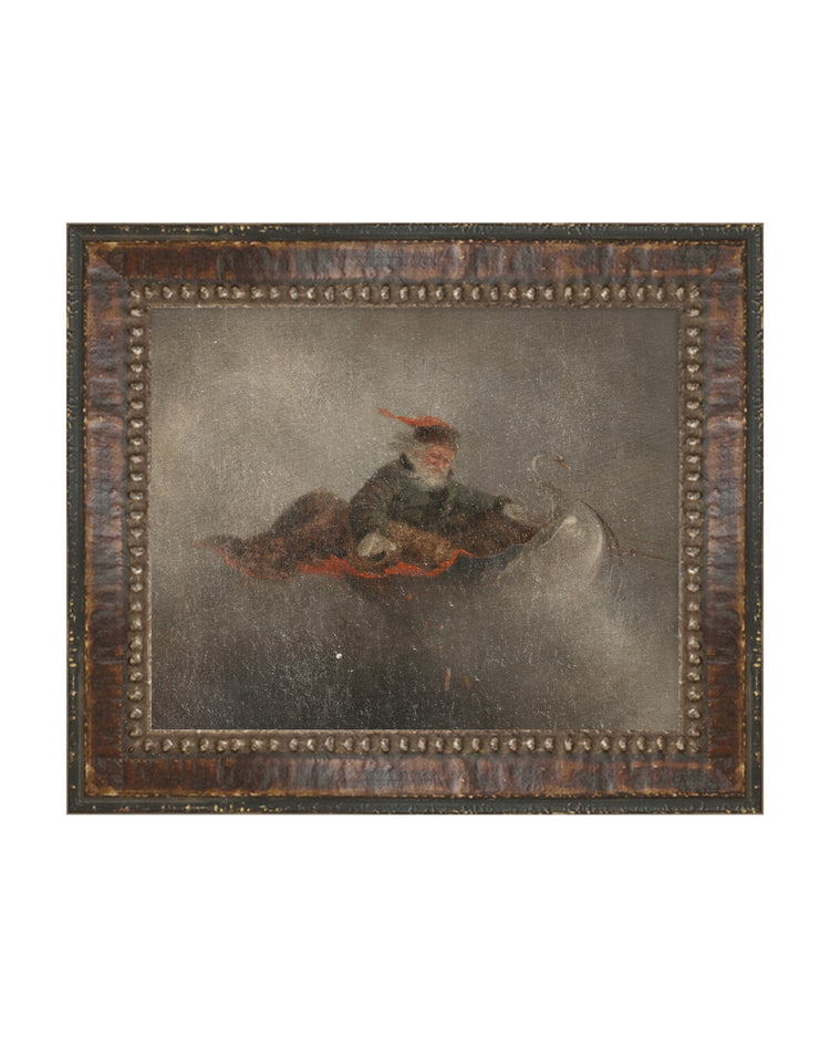 Framed - Aged Tortoise Beaded - No Mounting / 6.5 x 5.5 / Canvas on Board