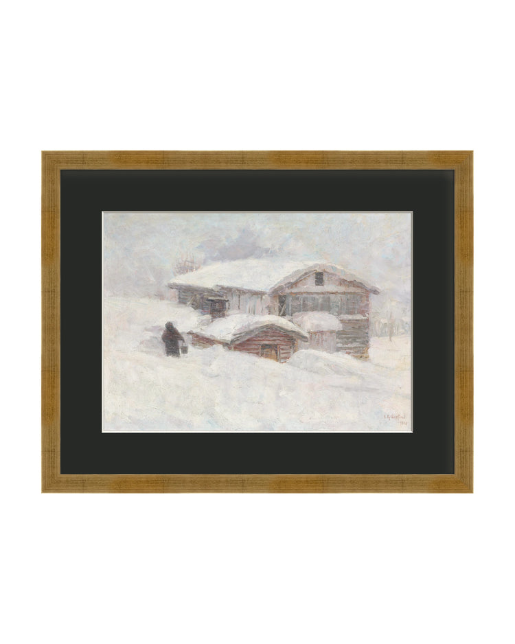 Framed - Vintage Gold - After Night Black Mat / 21 x 16.69 / Rag Paper