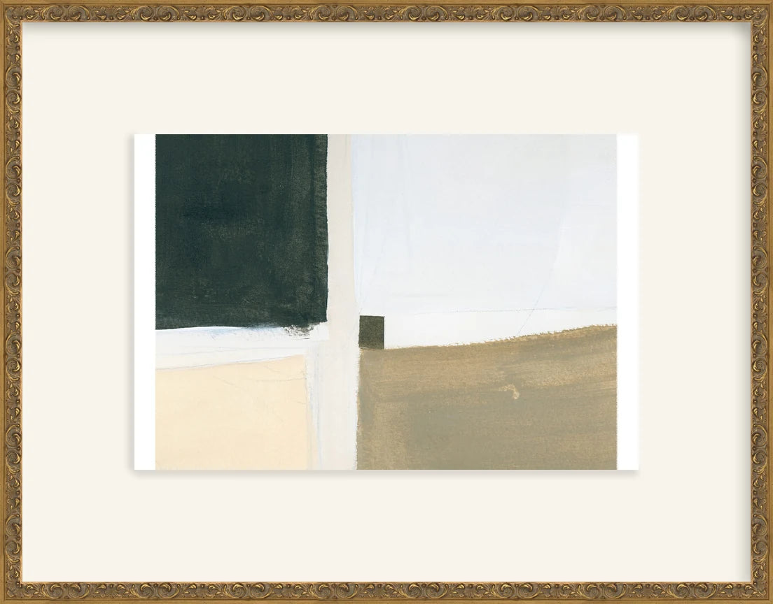 Abstract Blocks - Custom Framed Print with Mat