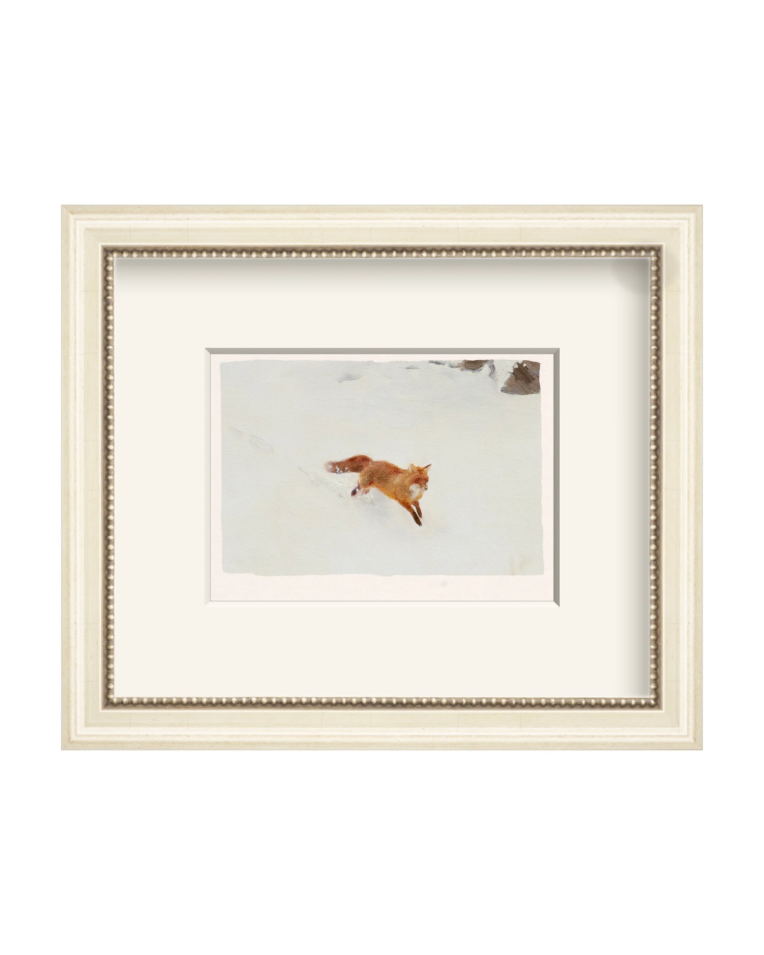 Framed - Antique Ivory - Warm White Mat / 10.75 x 9.13 / Rag