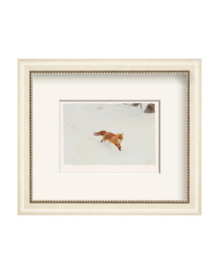 Framed - Antique Ivory - Warm White Mat / 10.75 x 9.13 / Rag