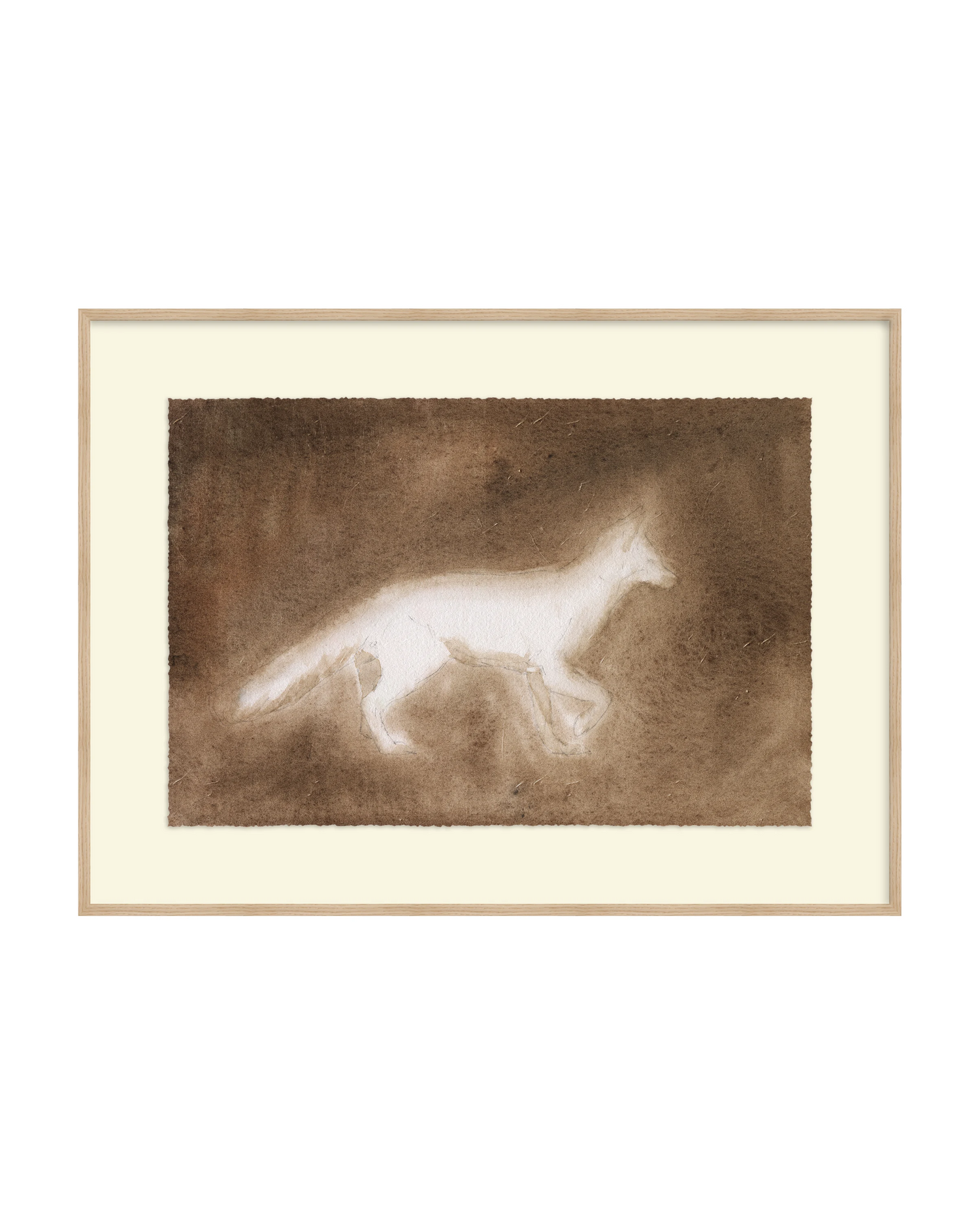 Framed - Matte Oak - Torchon - Off-White Mat / 38.5 x 28.5