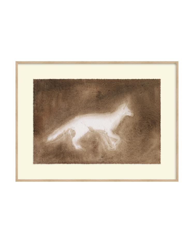 Framed - Matte Oak - Torchon - Off-White Mat / 38.5 x 28.5