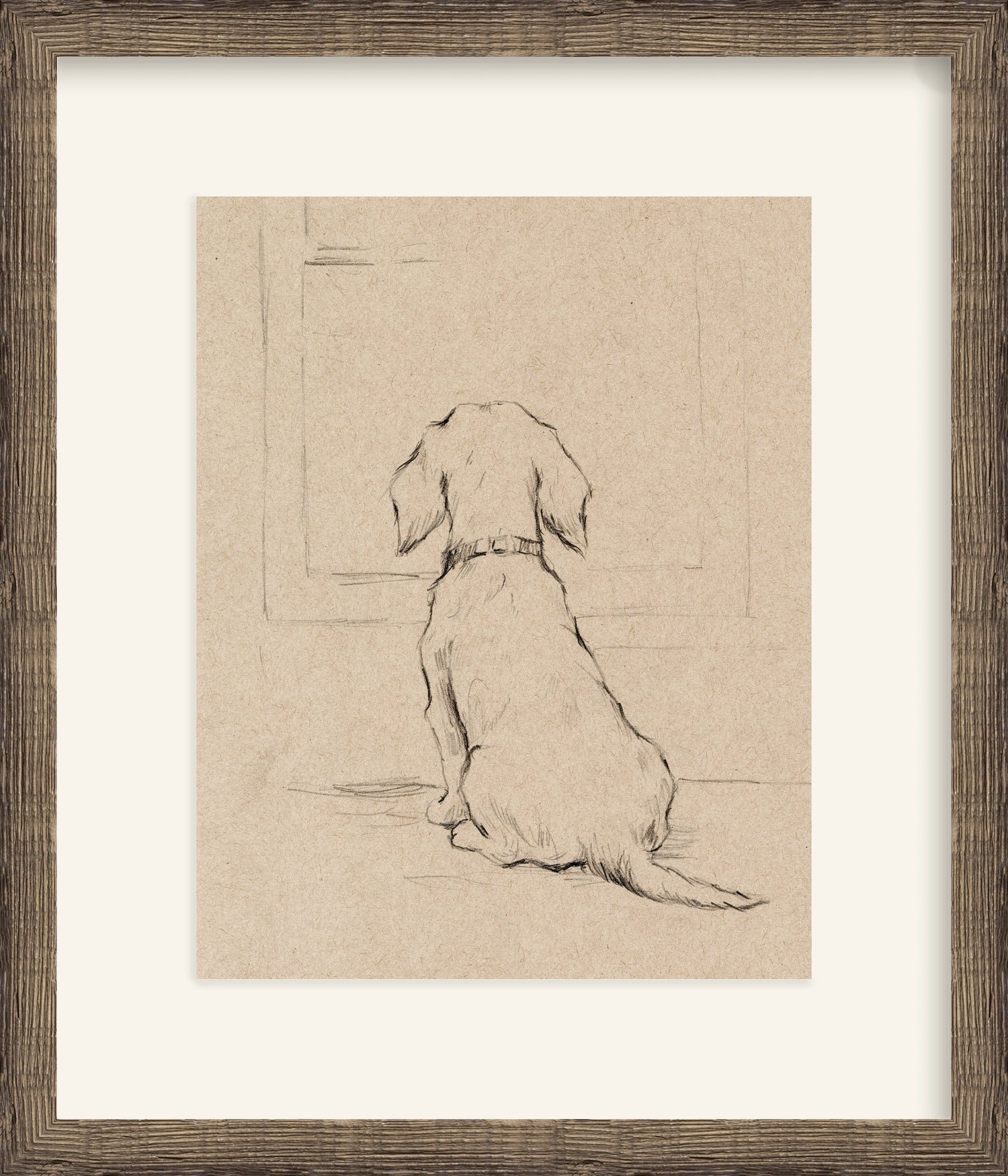 Framed - Driftwood Oak & Mat / 18.25 x 21.25