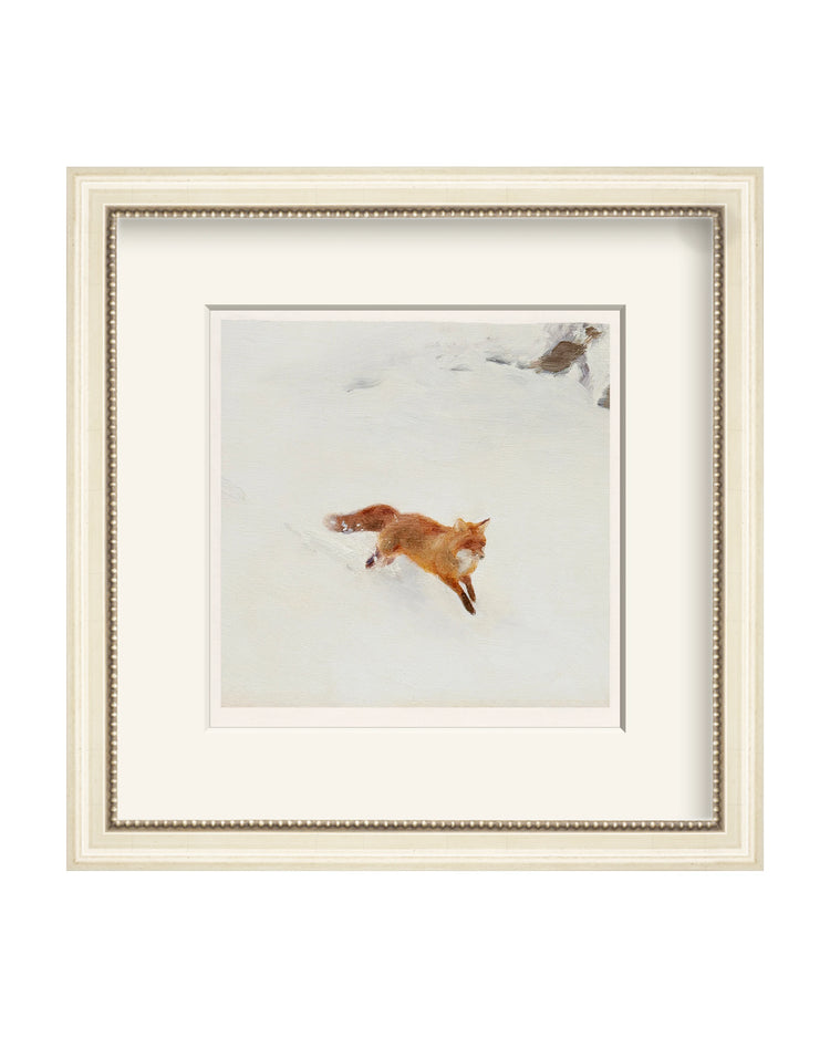 Framed - Antique Ivory - Warm White Mat / 12.13 x 12.25 / Rag
