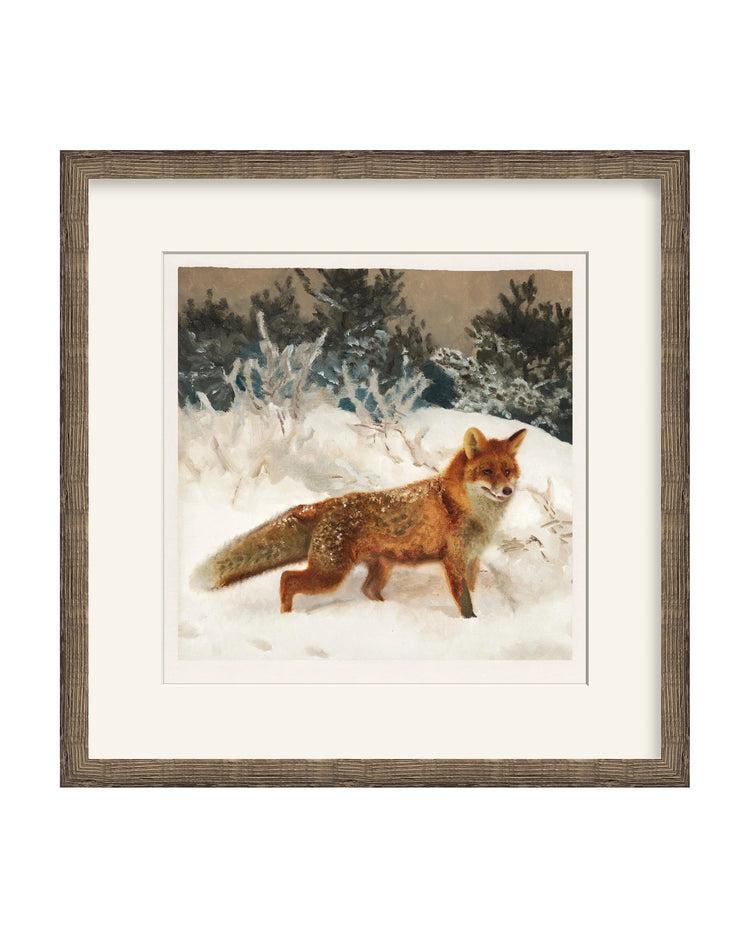 Framed - Driftwood Oak - Warm White Mat / 22 x 22.25 / Rag