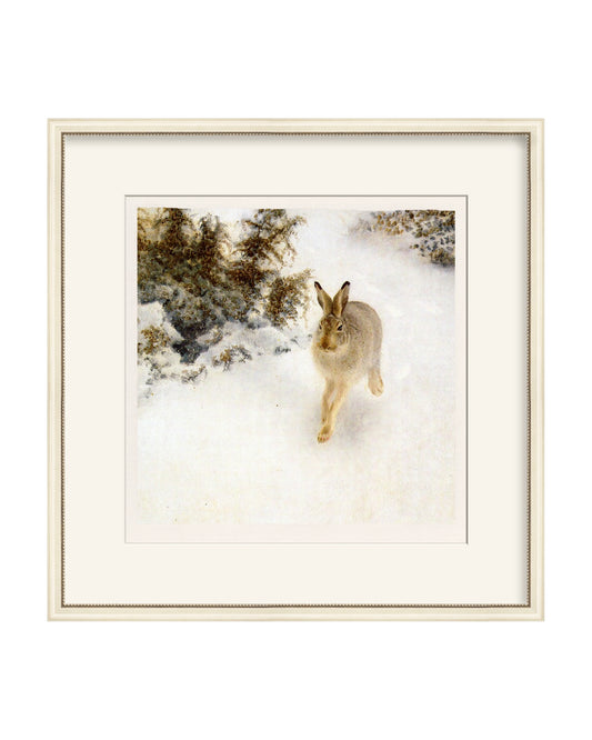 Framed - Antique Ivory - Warm White Mat / 21.5 x 21.75 / Rag