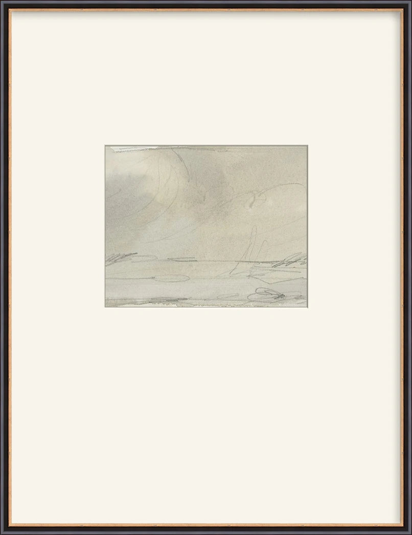 Watercolor Landscape Study II - Custom Framed Print with Mat