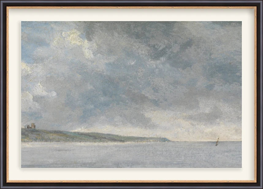 Cloudy Seascape - Custom Framed Print with Mat