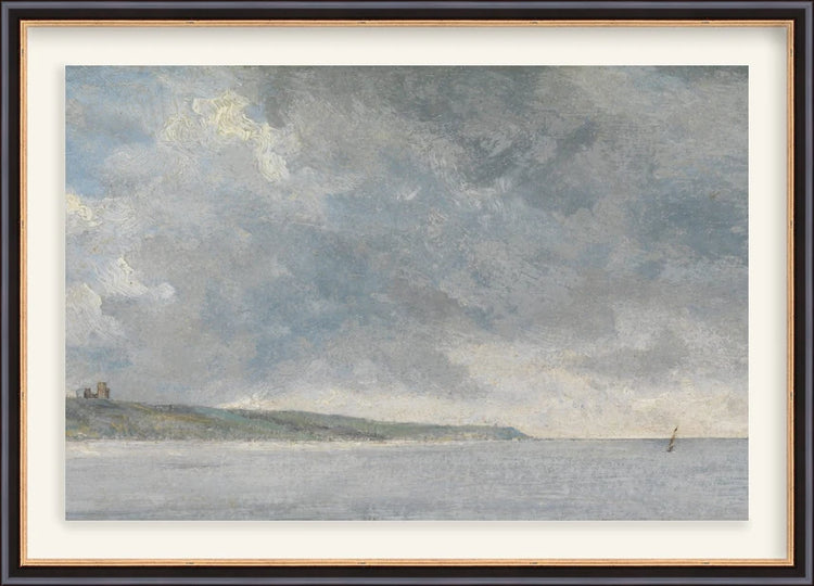 Cloudy Seascape - Custom Framed Print with Mat