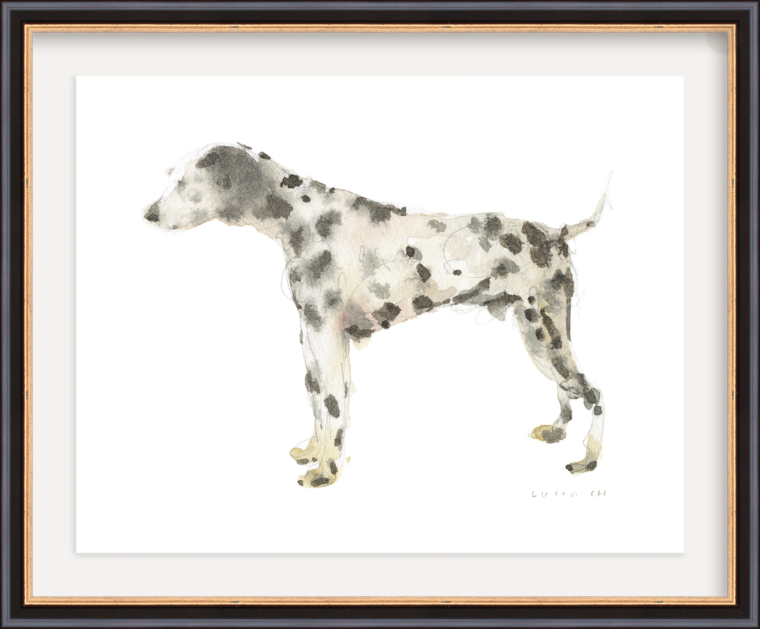 Framed - Traditional Black and Gold & Mat / 17.5 x 14.5