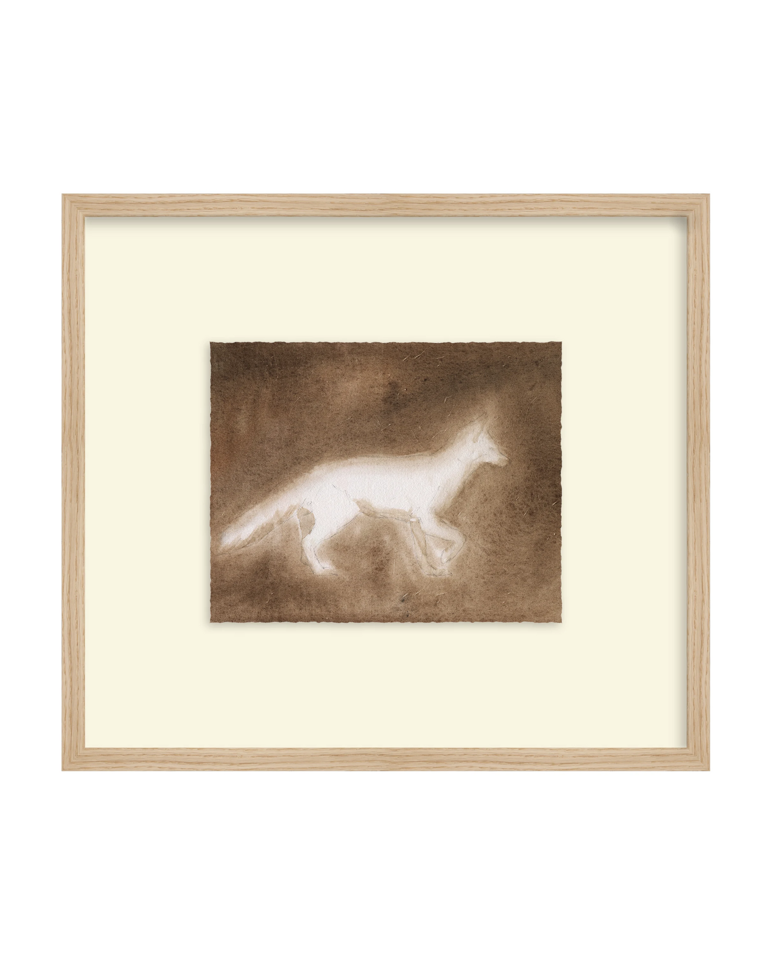 Framed - Matte Oak - Torchon - Off-White Mat / 18.5 x 16.5