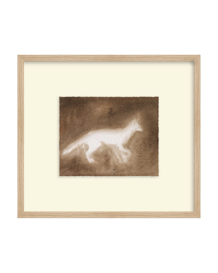 Framed - Matte Oak - Torchon - Off-White Mat / 18.5 x 16.5