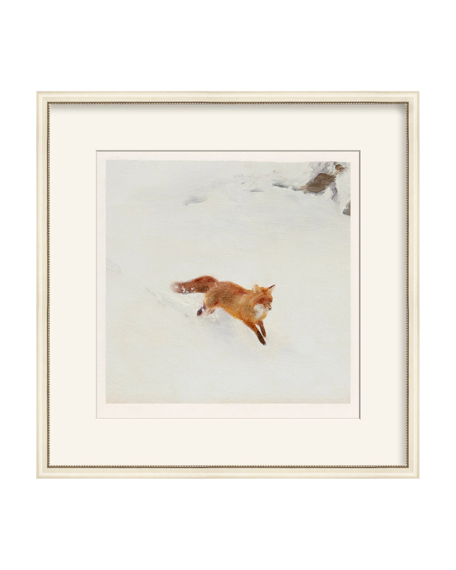 Framed - Antique Ivory - Warm White Mat / 21.5 x 21.75 / Rag