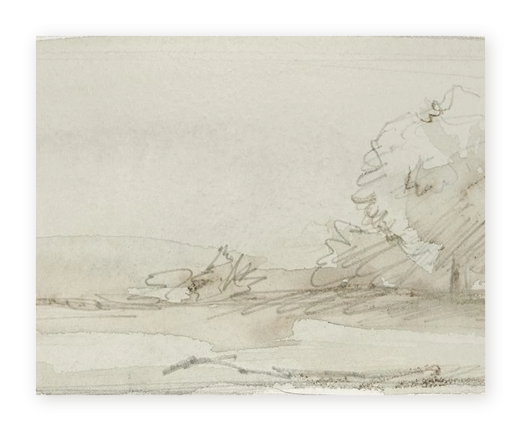 Watercolor Landscape Study III - Fine Art Print