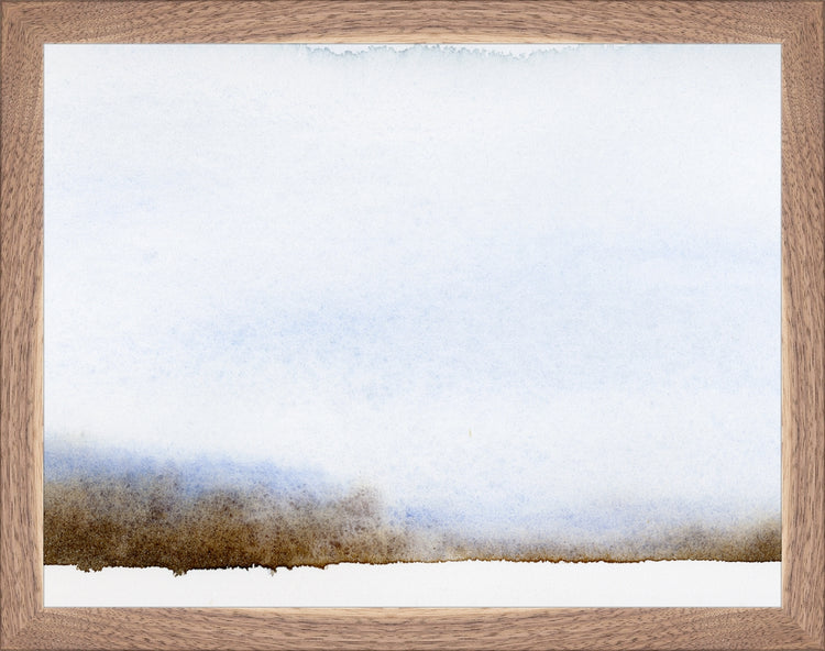 Framed Moody Winter. Frame: Natural Walnut. Paper: Rag Paper. Art Size: 10x13. Final Size: 11'' X 14''