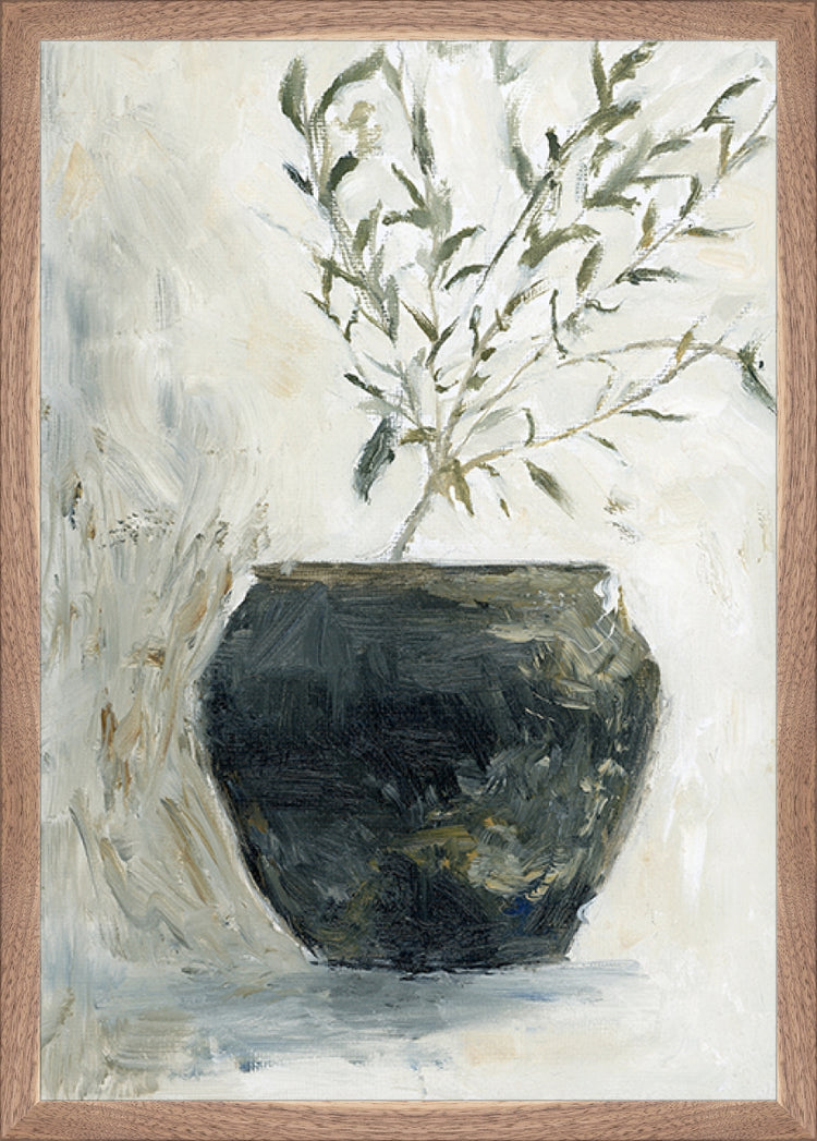 Uploaded Art:Still Life Olive Tree 5 7.jpg. Frame: Natural Walnut. Paper: Rag Paper. Art Size: 20x14. Final Size: 21'' X 15''