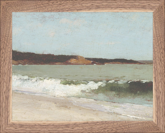 Framed Eagle Head Beach. Frame: Natural Walnut. Paper: Rag Paper. Art Size: 7x9. Final Size: 8'' X 10''