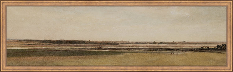 Framed Rust Meadow. Frame: Timeless Bronze. Paper: Rag Paper. Art Size: 8x29. Final Size: 9'' X 30''