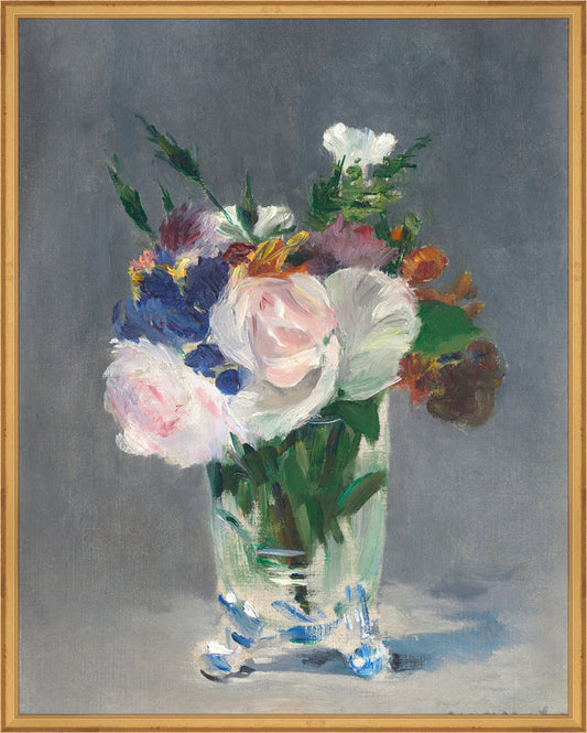 Framed Still Life. Frame: Traditional Gold. Paper: Rag Paper. Art Size: 29x23. Final Size: 30'' X 24''