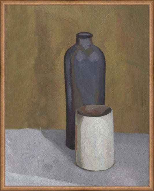 Framed Still Life Vases. Frame: Timeless Bronze. Paper: Rag Paper. Art Size: 30x24. Final Size: 31'' X 25''