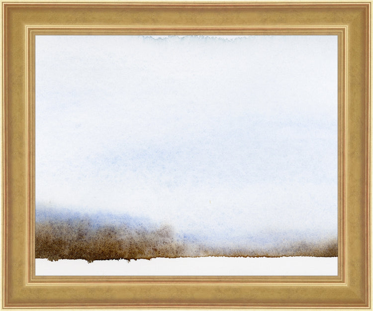 Framed Moody Winter. Frame: Light Gold. Paper: Rag Paper. Art Size: 8x10. Final Size: 9'' X 11''