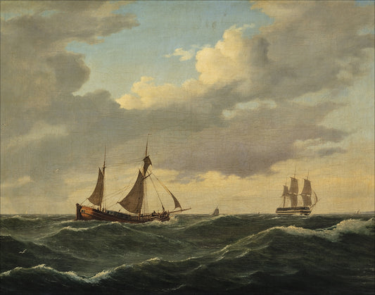 Framed Sailboats. Frame: No Frame. Paper: Rag Paper. Art Size: 11x14. Final Size: 11'' X 14''