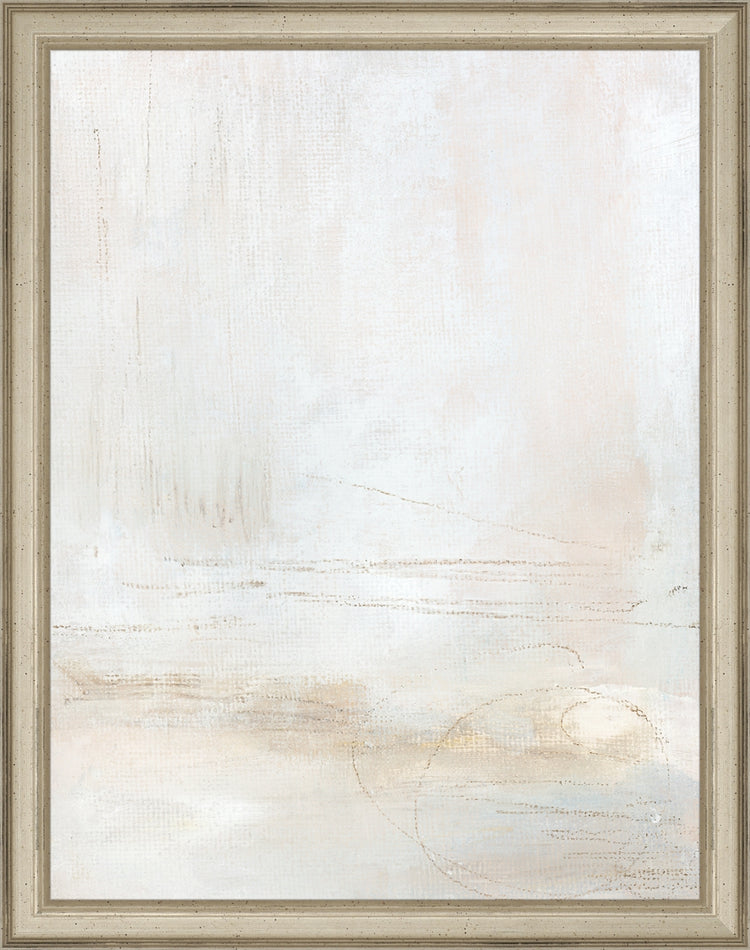 Framed Hazy Rain. Frame: Traditional Silver. Paper: Rag Paper. Art Size: 13x10. Final Size: 14'' X 11''