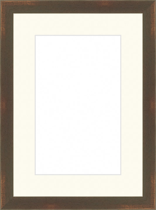 Worn Brown Frame. Opening Size: 8x5. Final Size: 12'' X 9''