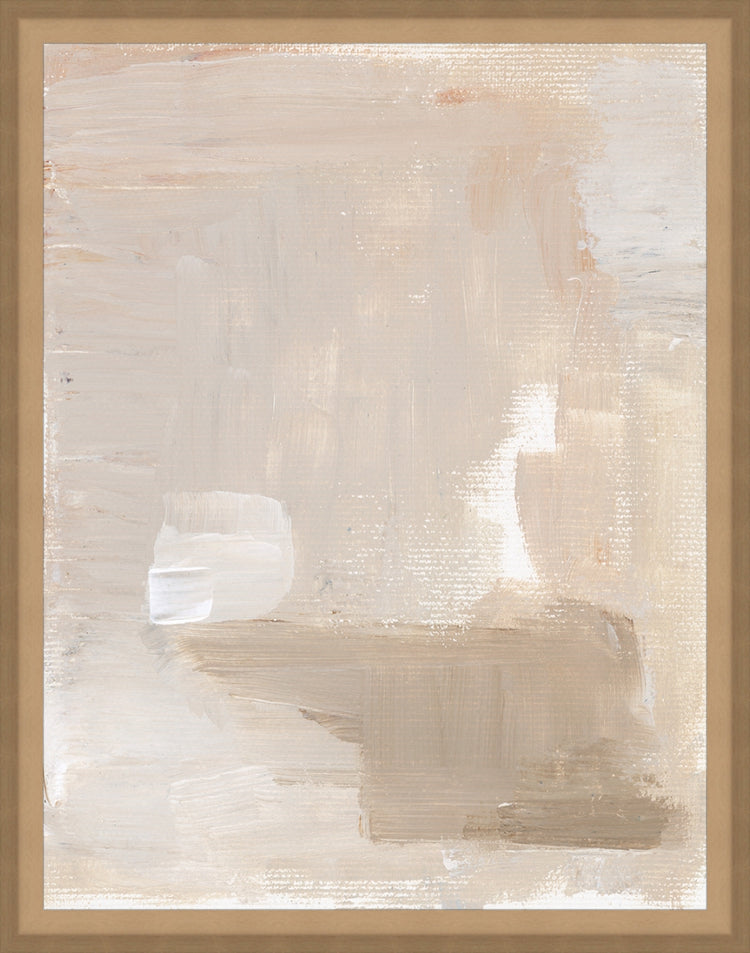 Framed Abstract Blush. Frame: Bevel Sand. Paper: Rag Paper. Art Size: 13x10. Final Size: 14'' X 11''
